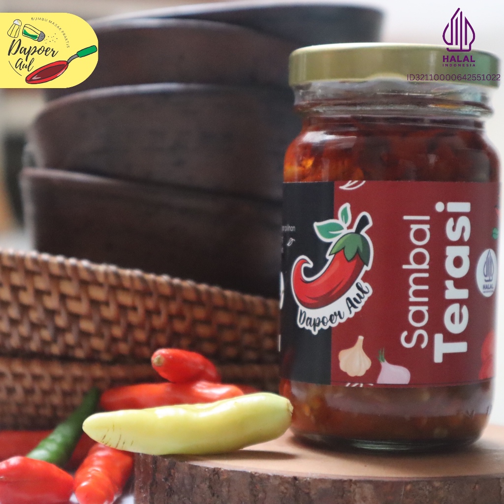 

Sambal Terasi Dapoer aul ukuran 115 gr botol kaca, tanpa MSG & pengawet kimia