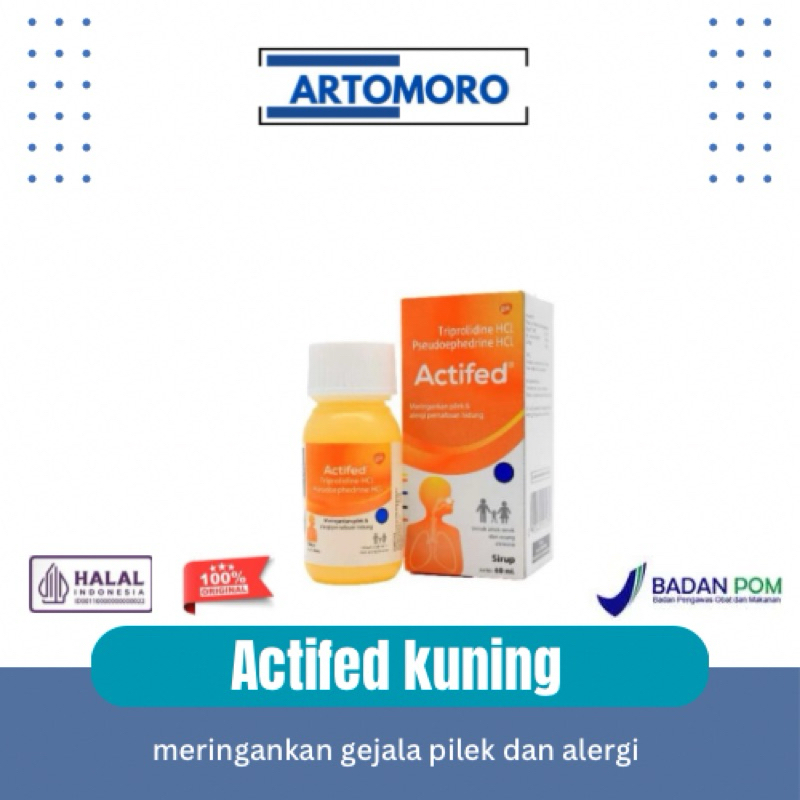 Actifed kuning / Actifed flu / Actifed flu dan batuk / Actifed sirup flu dan batuk