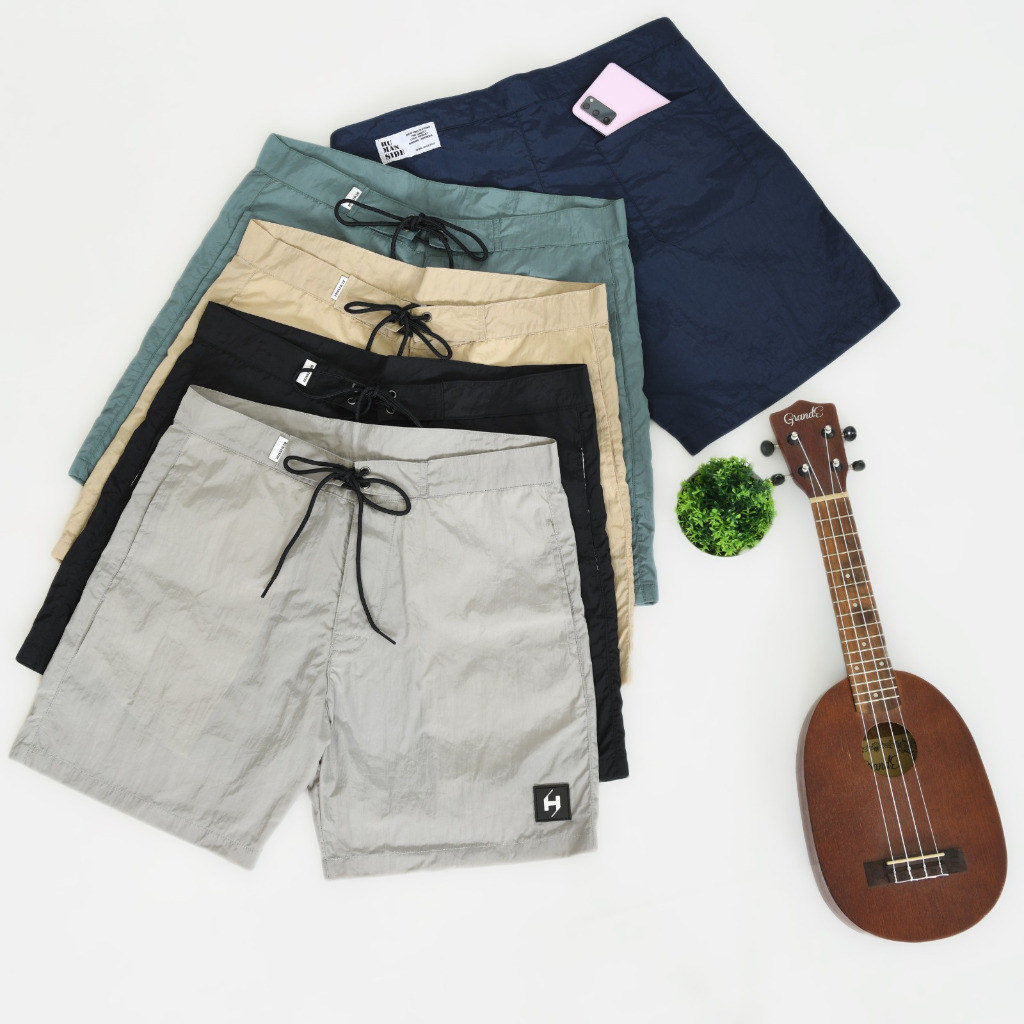 CELANA PENDEK PRIA | CELANA PENDEK BOARDSHORT PARASUT | CELANA PARASUT CRINKLE