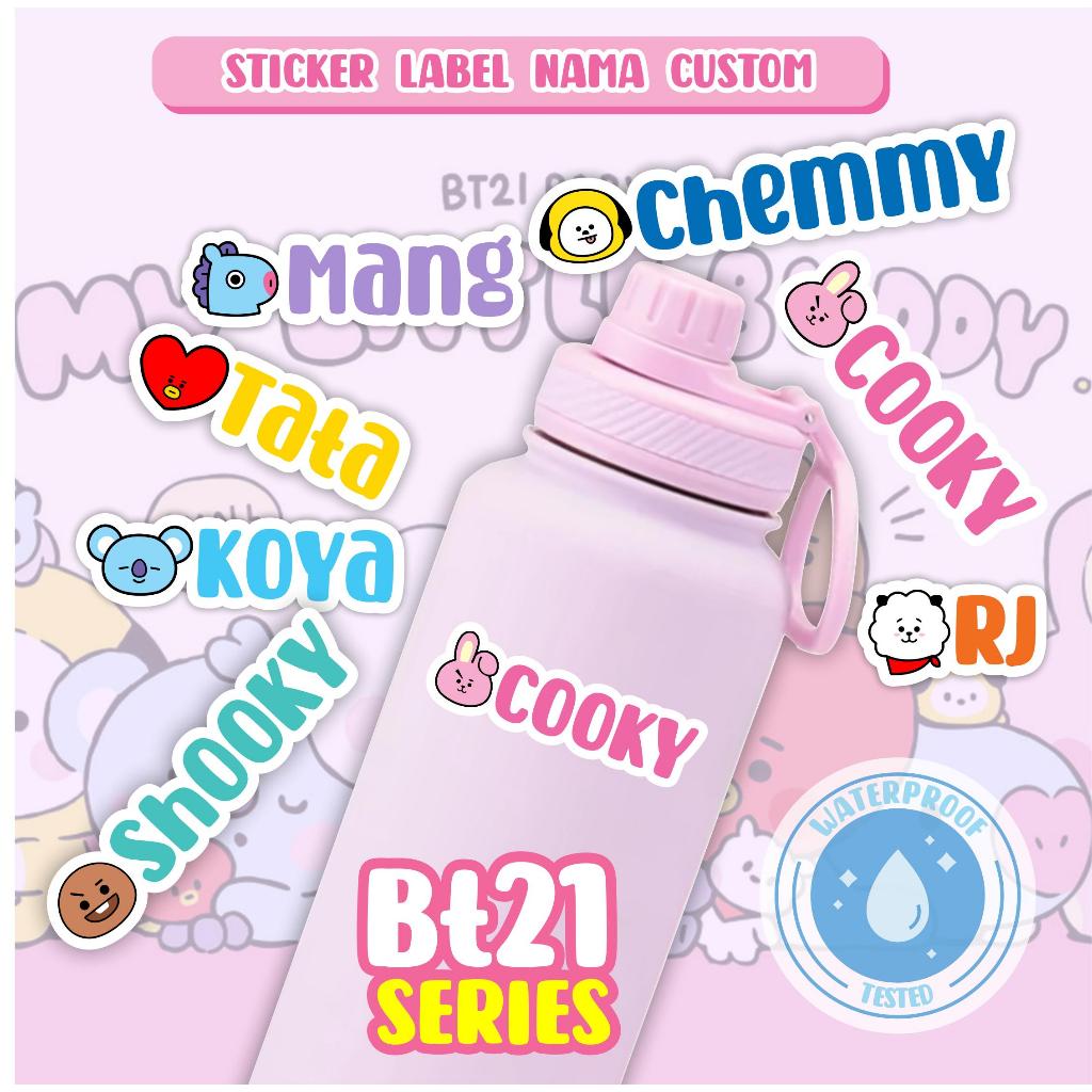 

STICKER LABEL NAMA CUSTOM BT 21 ISI 20-30PCS WATERPROOF STIKER NAMA ANAK LUCU