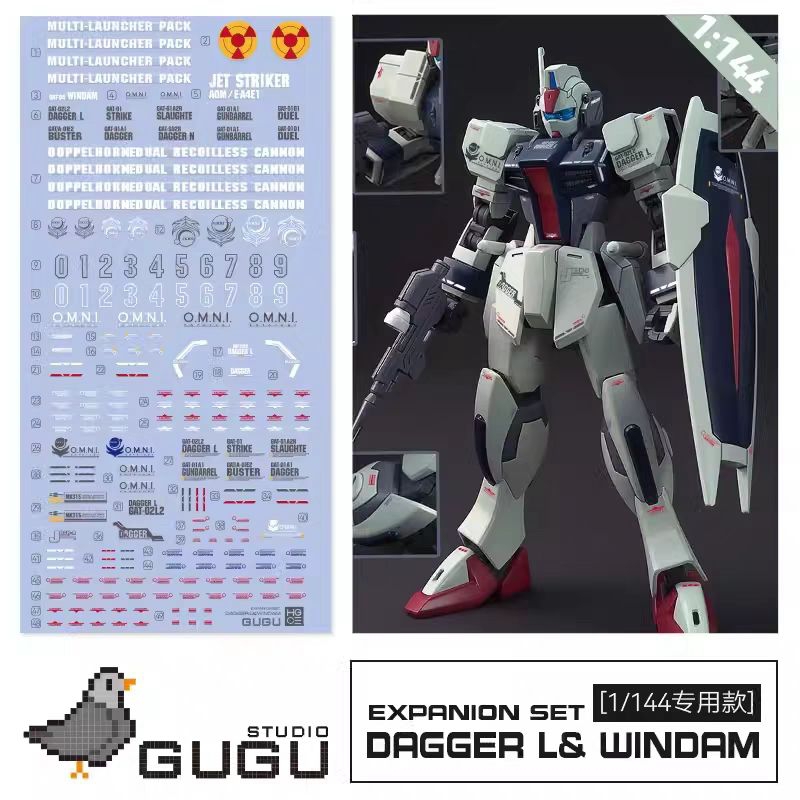 HG 1/144 WINDAM/DAGGER L + EXPANSION SET WATER DECAL GUGU STUDIO