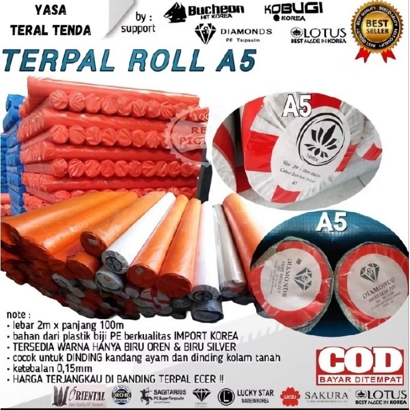 TERPAL ROLL A5 KOREA TEBAL AWET BERKUALITAS TERPAL KANDANG AYAM