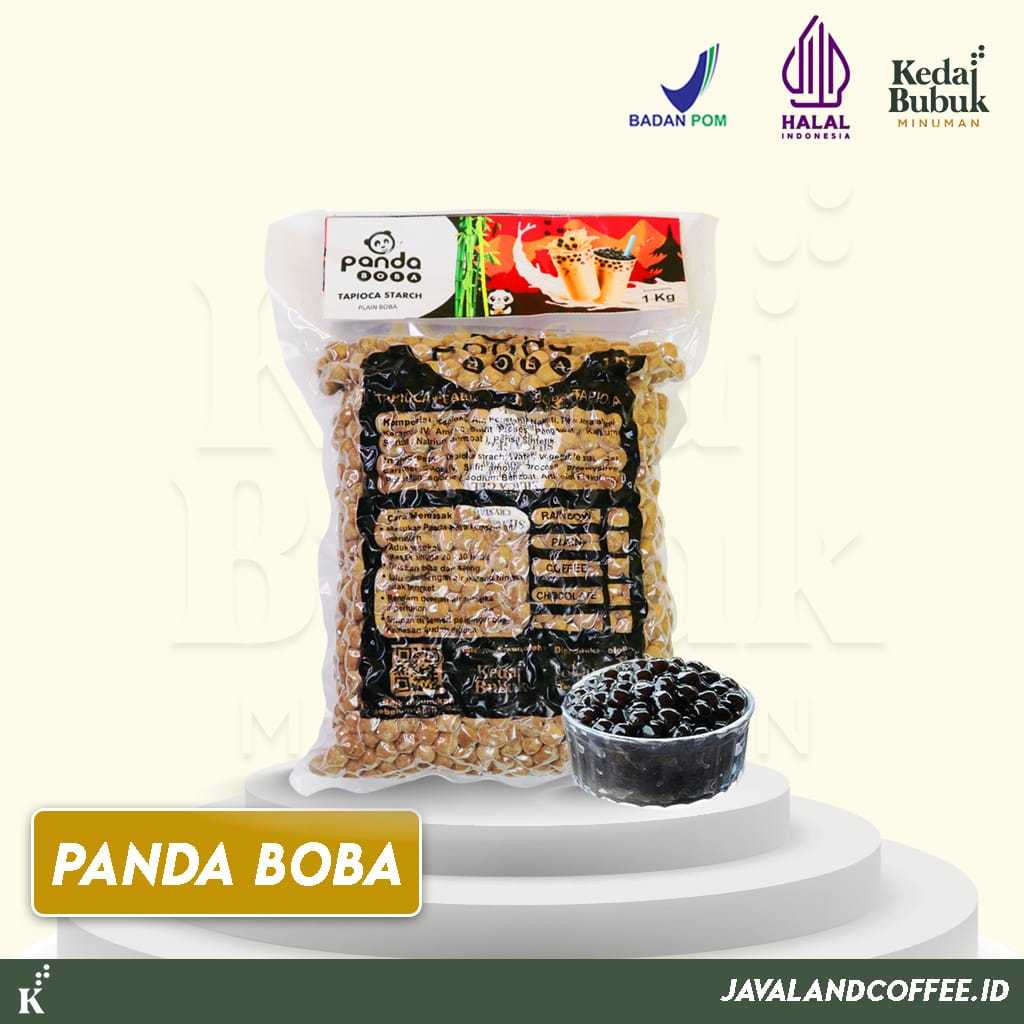 

Panda Boba Bubble Tapioca Pearl / Topping Boba Plain 1Kg | Bubble Drink