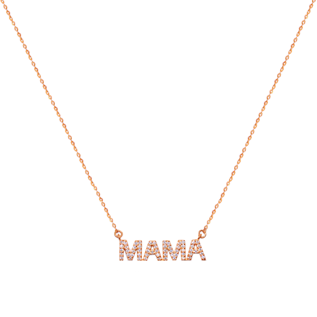 FINTONIA - Kalung Huruf MAMA Silver 925 - Gold