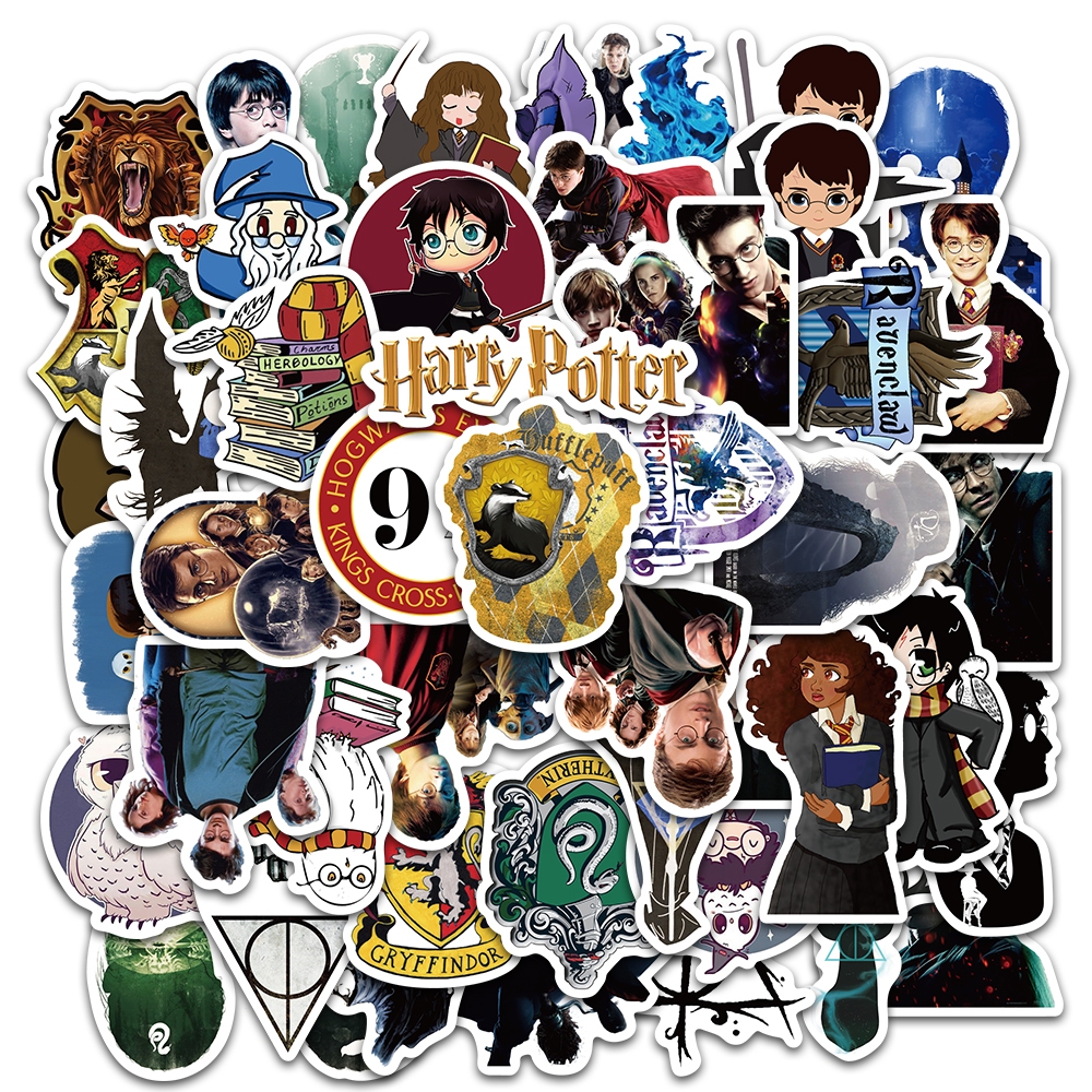 

COD 50pcs kartun Stiker Harry Potter Stiker Anti Air Stikers Berperekat Waterproof sticker decal buat Motor Helm Buku Journal Koper Casing HP Laptop Botol Minum