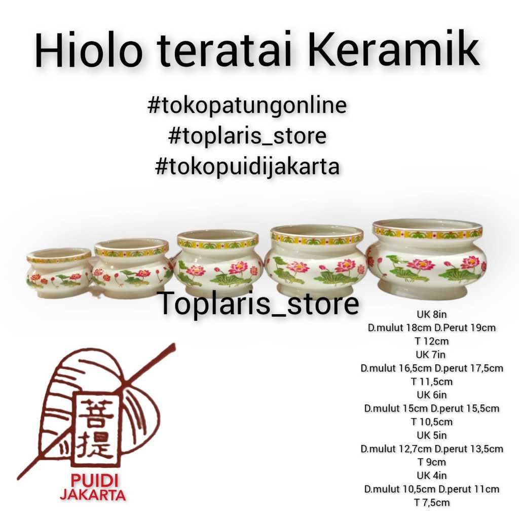 Hiolo Teratai Putih Keramik NEW 024