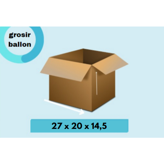 

Kardus Packing 27x20x14,5 - Kemasan Karton Box Dus Kotak Packaging Polos Murah Baru
