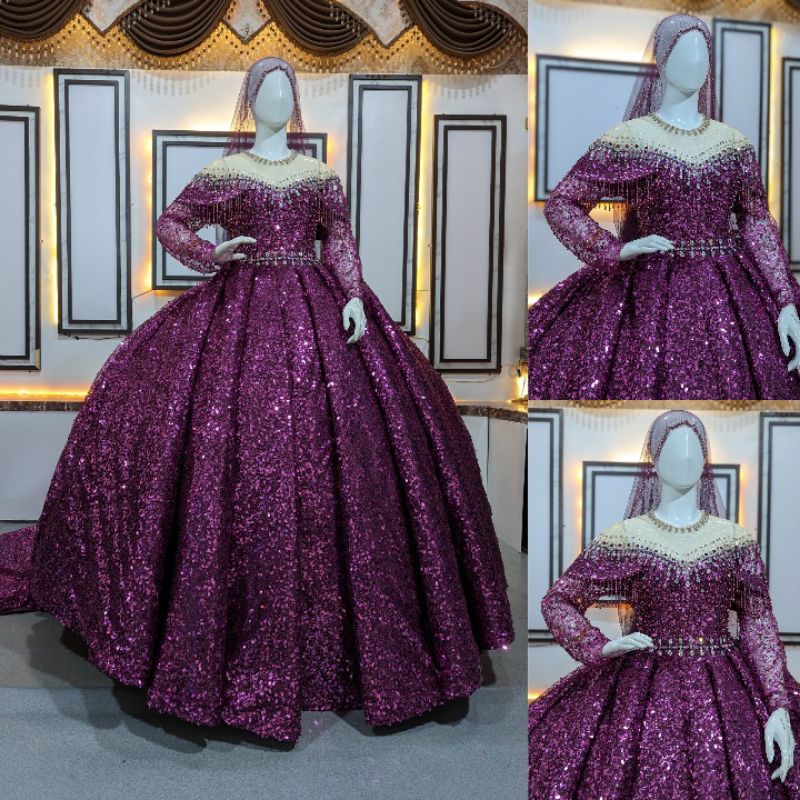 Gaun pengantin / Gaun pengantin premium / Gaun pengantin mewah / Gaun pengantin barbie / Gaun