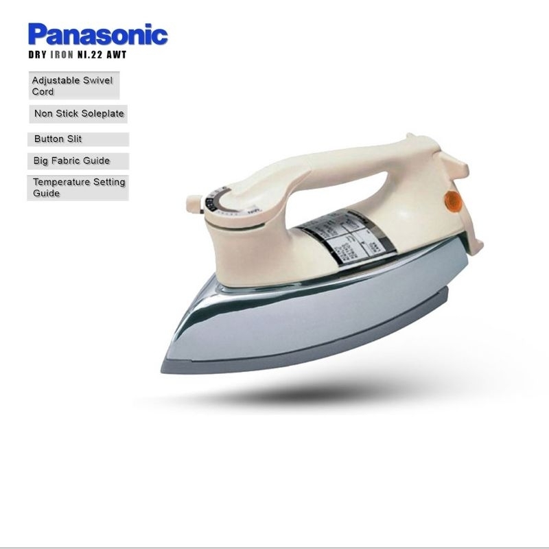SETRIKA KERING PANASONIC NI-22AWT / SETRIKA LISTRIK PANASONIC NI-22AWT/ PANASONIC SETRIKA BERAT NI-2