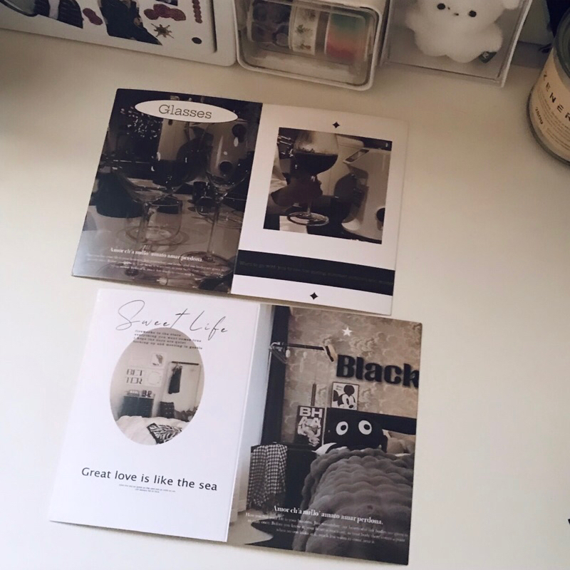 READY STOCK Alas Bungkus Packing Photocard Kpop ala sellkor kertas hitam black aesthetic