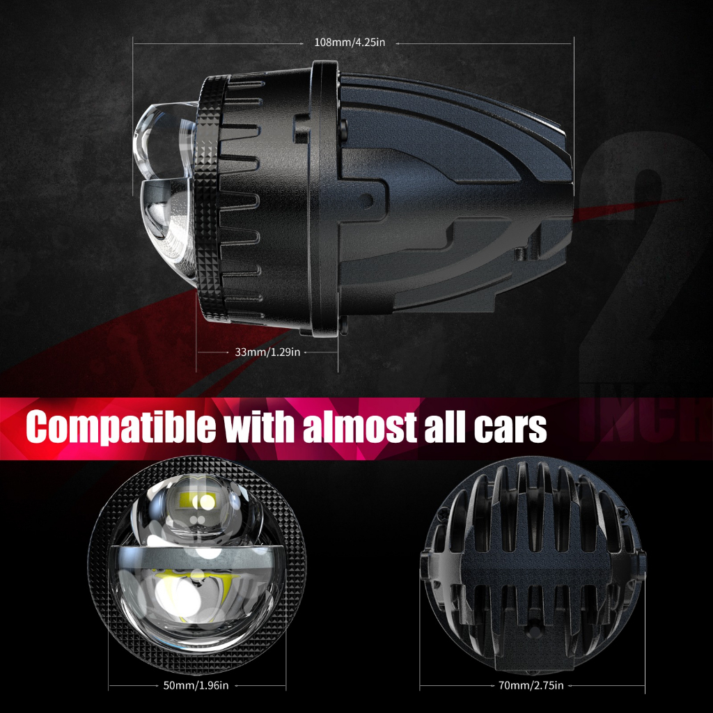 Projector Mini Biled Foglamp 2 Inch Nonlaser Dan Laser Foglamp Mini Aes Superbright