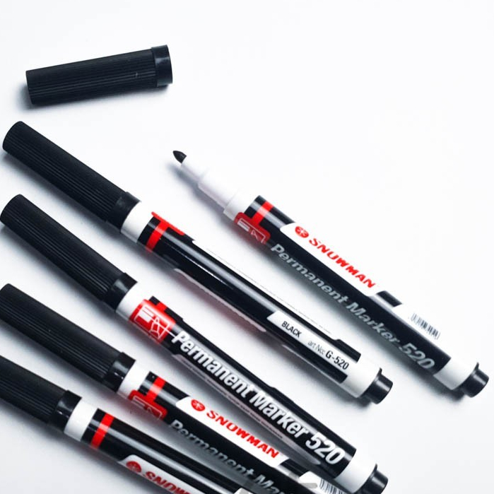 

Spidol kecil Permanen Marker 520 Snowman Spidol Permanent Hitam