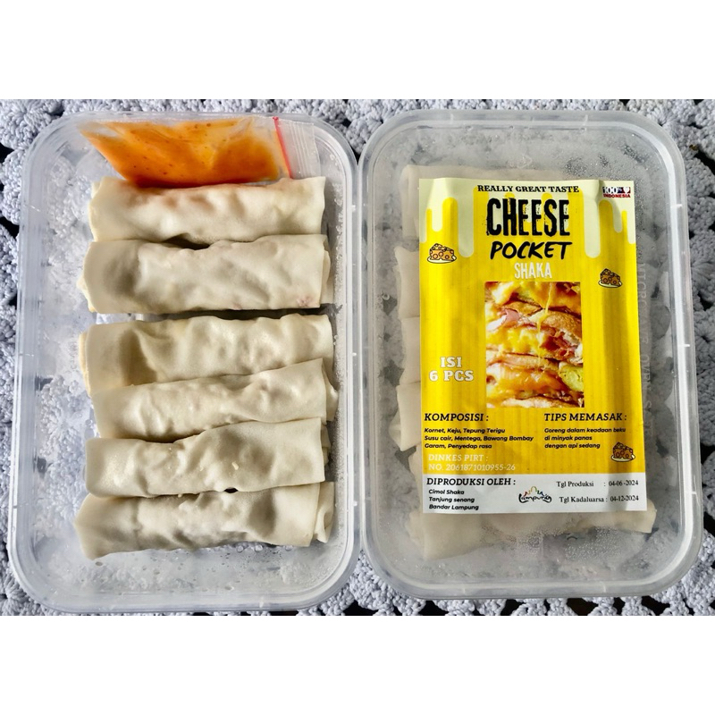 

Cheese Pocket (Kornet Keju Lumer) Isi 6 Pcs + Sauce Sambal
