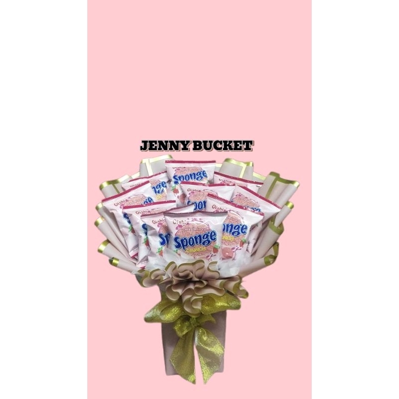 Bucket Snack Sponge Strawberry
