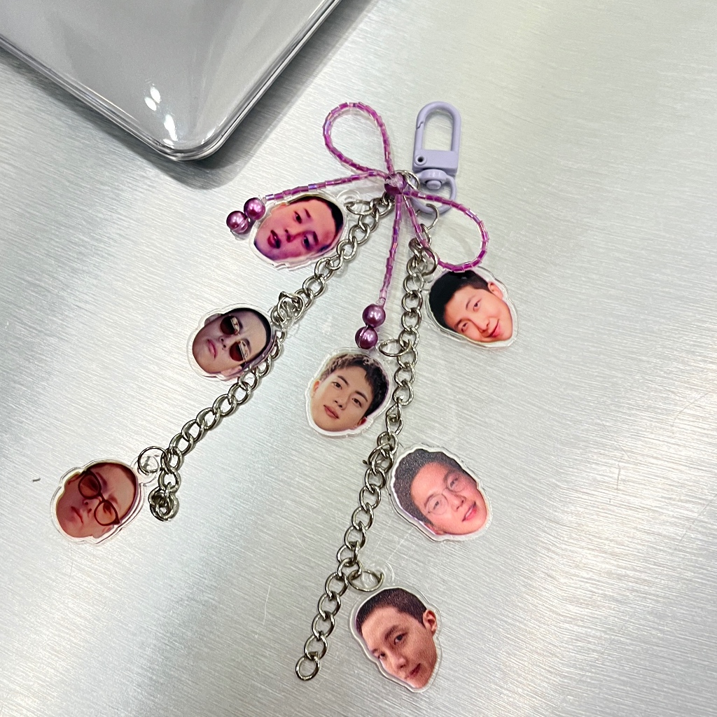 Asrade Official - (BTS PENTOL WAMIL EDITION) Keychain Keyring Ganci Kpop Gantungan HP BTS / RM / JIN