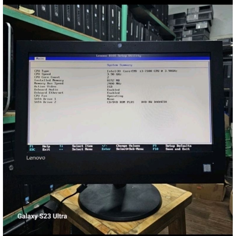 PC ALL IN ONE/AIO LENOVO V310Z CORE 3-7100 RAM 8GB  SSD NVME 256GBWIFI MURAH MERIAH BOS