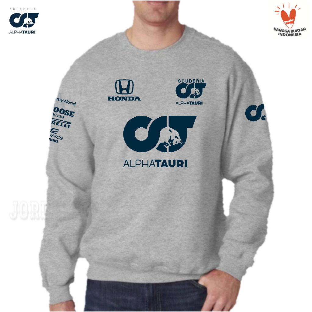 Sweater Jaket Hoodie Team Balap Honda Scuderia Alpha Tauri Formula One F1