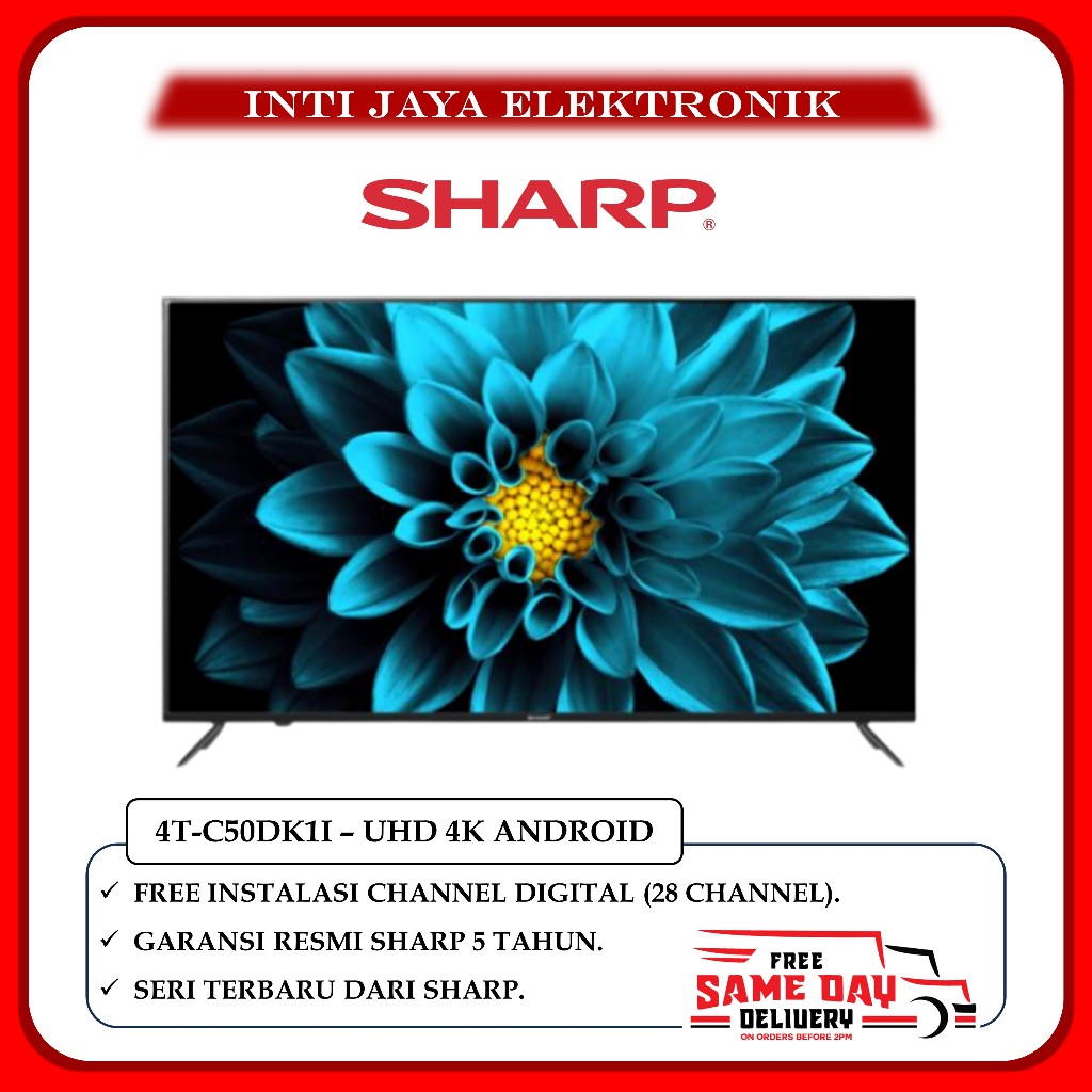 TV SHARP 50 INCH UHD 4K ANDROID TV 50INCH 4T-C50DK1I SHARP 50INCH