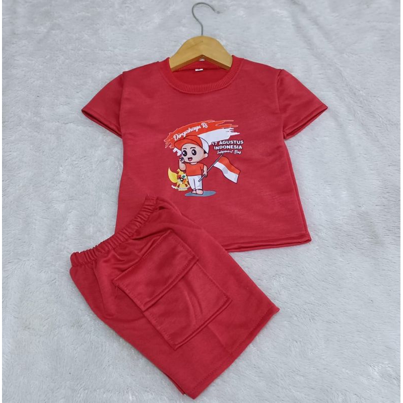 BAJU SETELAN ANAK AGUSTUSAN //BAJU 17 AGUSTUSAN//SETELAN ANAK CARGO MURAH