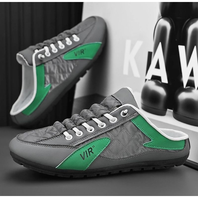 sepatu sneaker slop pria wanita sepatu slop kekinian v1