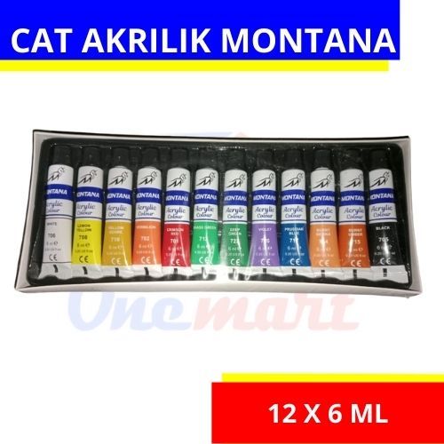 

CAT ACRYLIC COLOR 12 WARNA MERK MONTANA TAC-12 PT