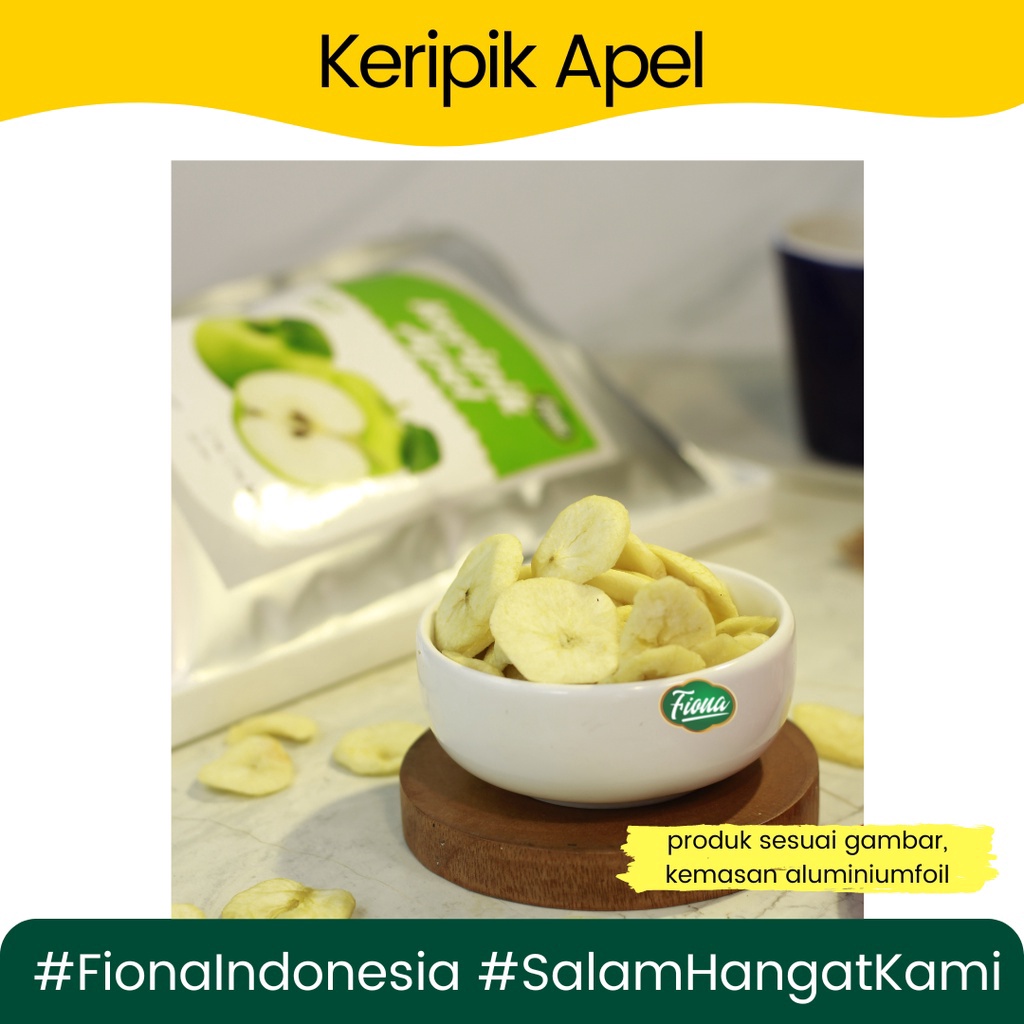 

TERLARISSS Fiona Keripik Kripik Apel 1 gram Khas Kota Malang Garansi Renyah BISA COD