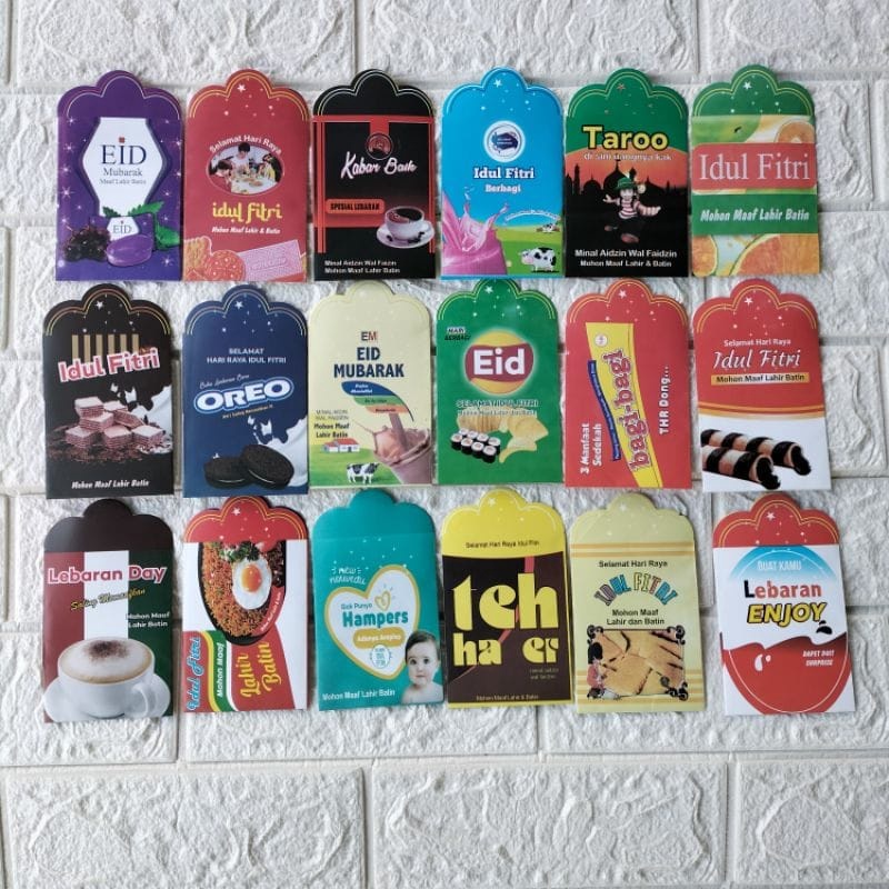 

TERJAMIN BAGUS 1 PACK Amplop Snack Lebaran Motif Snack isi 1 PACK 8 LEMBAR