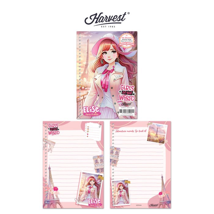 

TREND PRODUCT Loose Leaf Kertas Binder Harvest A5 Girls of The World Paris