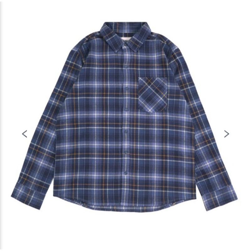 kemeja Flanel pria Slimfit 3second NEW original