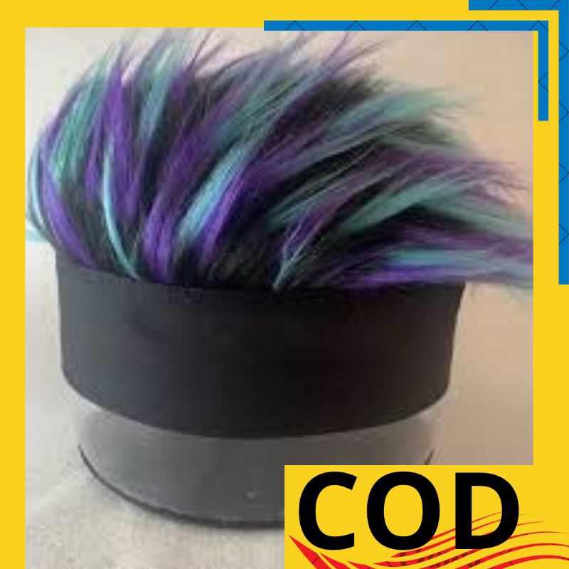 topi rambut palsu pria premium, wik Rambut palsu wik cosplay