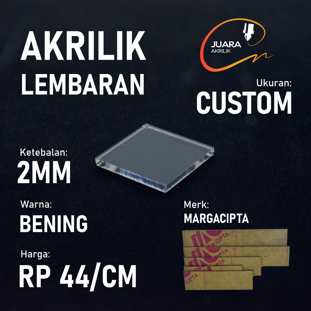 Akrilik Lembaran 2mm Costum | BENING