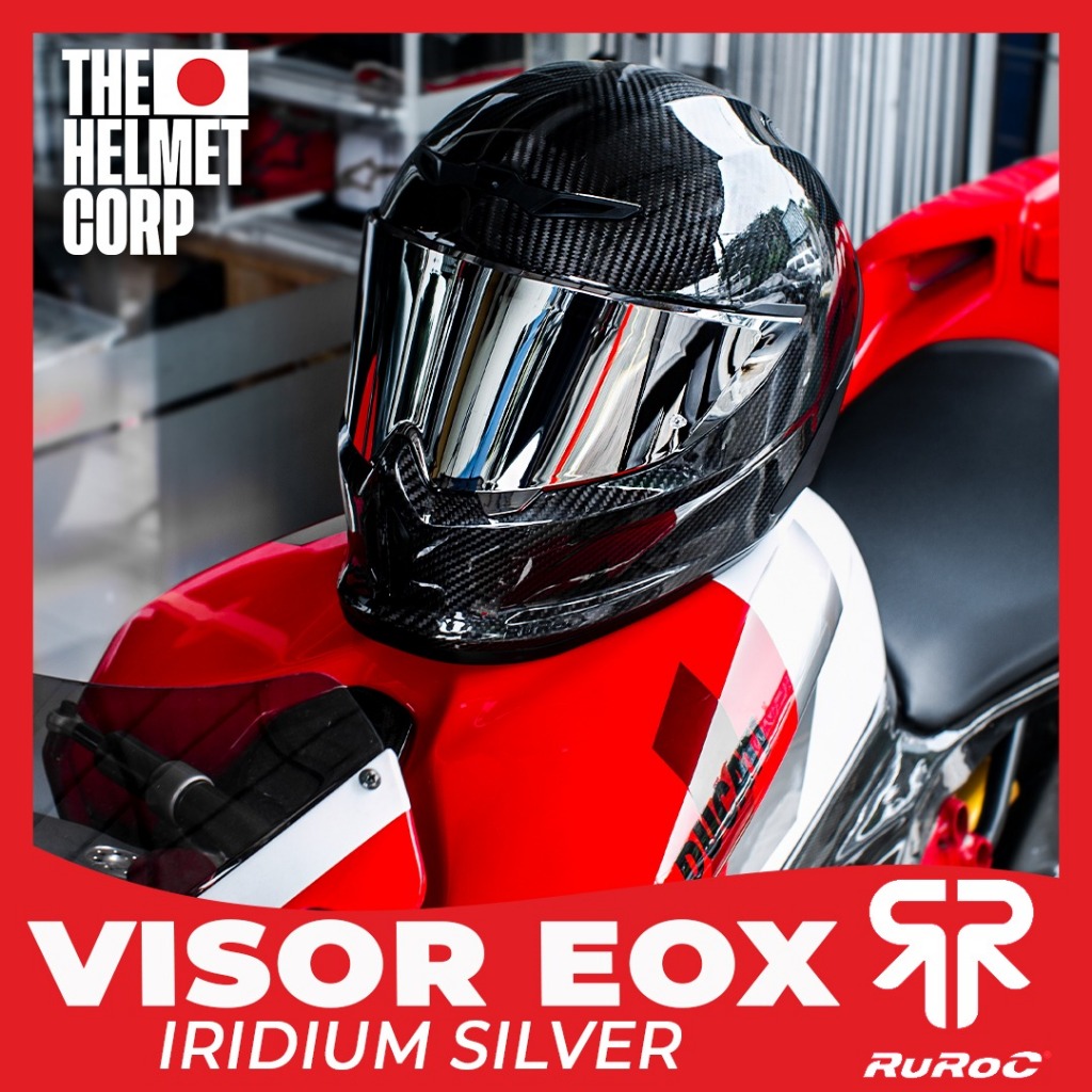 VISOR IRIDIUM SILVER RUROC EOX KACA HELM RUROC