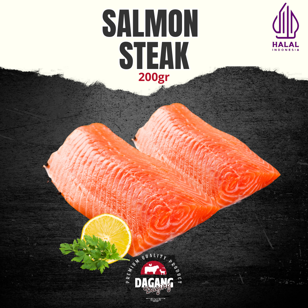 

Ikan Salmon Fillet Fresh PREMIUM 200gr / Salmon Steak 200gr (100% Norwegian Salmon)
