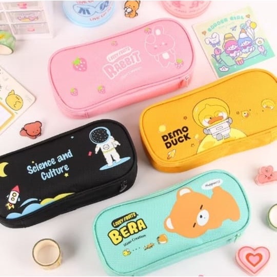 

Tempat Pensil Kotak Pensil Alat Tulis Resleting Lucu / Pencil Case Cartoon