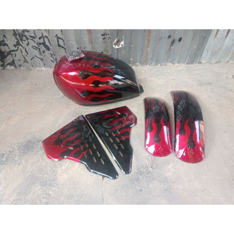Tangki Custom Japstyle Cat Tangki Motor Custom Japstyle Warna Merah