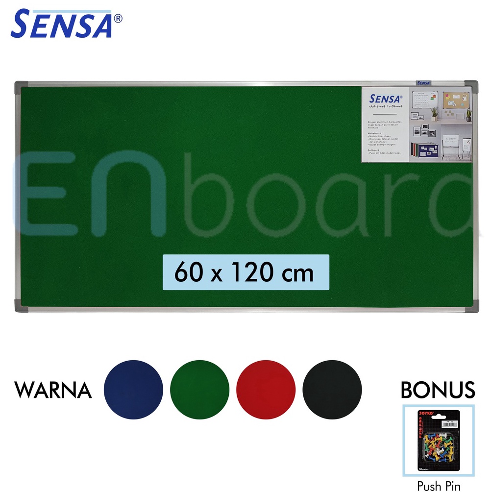 

Softboard Pin Board Cork Board Papan Pengumuman Mading Gantung Bludru Sensa 6 x 12 cm x Y1J6