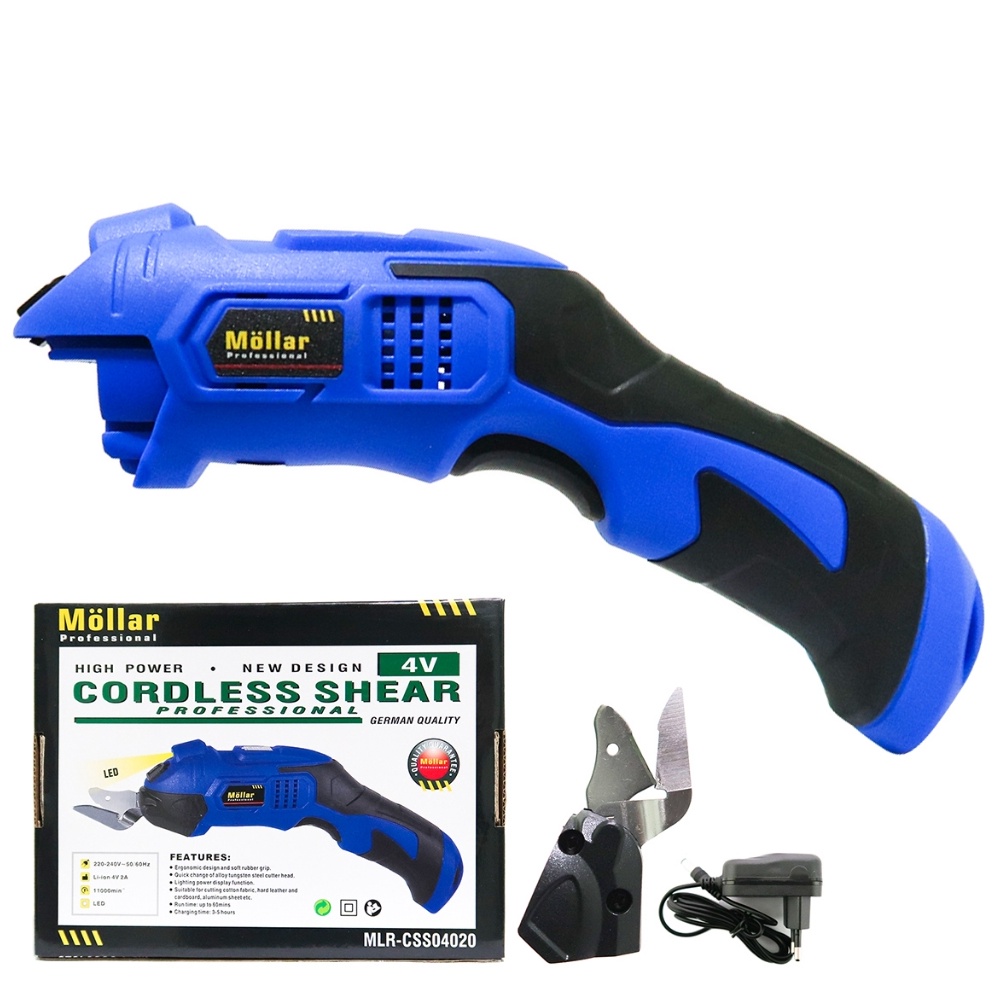 

MOLLAR CSS42 Gunting Bahan Kain Kertas Baterai 4V Cordless Scissors Original o U3X8