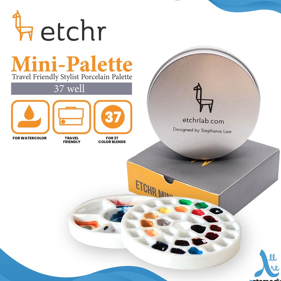 

Etchr 37 Wells Mini Porcelain Palette y C2Z4