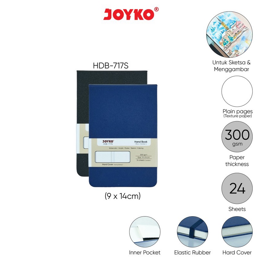 

Buku Catatan Sketsa Gambar Hand Book Joyko HDB717S 3 gsm 9 x 14 cm l K5O2