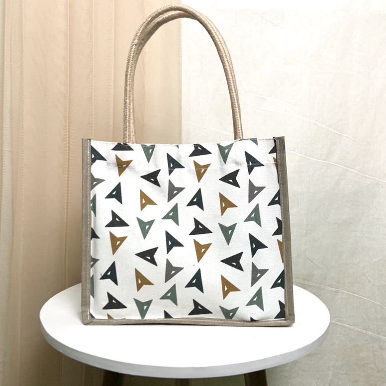 Dear Tas Jinjing Kanvas Tali Sumbu Handbag Kanvas Motif Kecil Tas Tali Sumbu MINI Tas Mukena Tas Tot