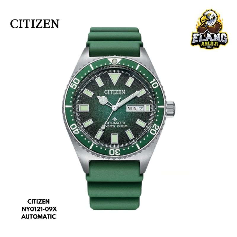 JAM TANGAN PRIA CITIZEN NY0121-09X AUTOMATIC RUBBER ORIGINAL