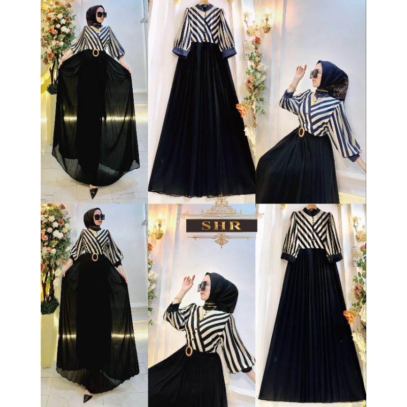 " NEW " READYY MAXI DRESS SALUR KEPASTIAN CERUTY PREMIUM BY.SHR ORI IMPORT//GAMIS SHR ORI//SHR ORI T