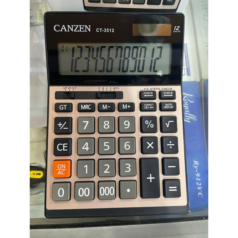 

Kalkulator Canzen CT-3512 Electronic Calculator / Kalkulator Dagang 2 Power Baterai dan Tenaga Surya