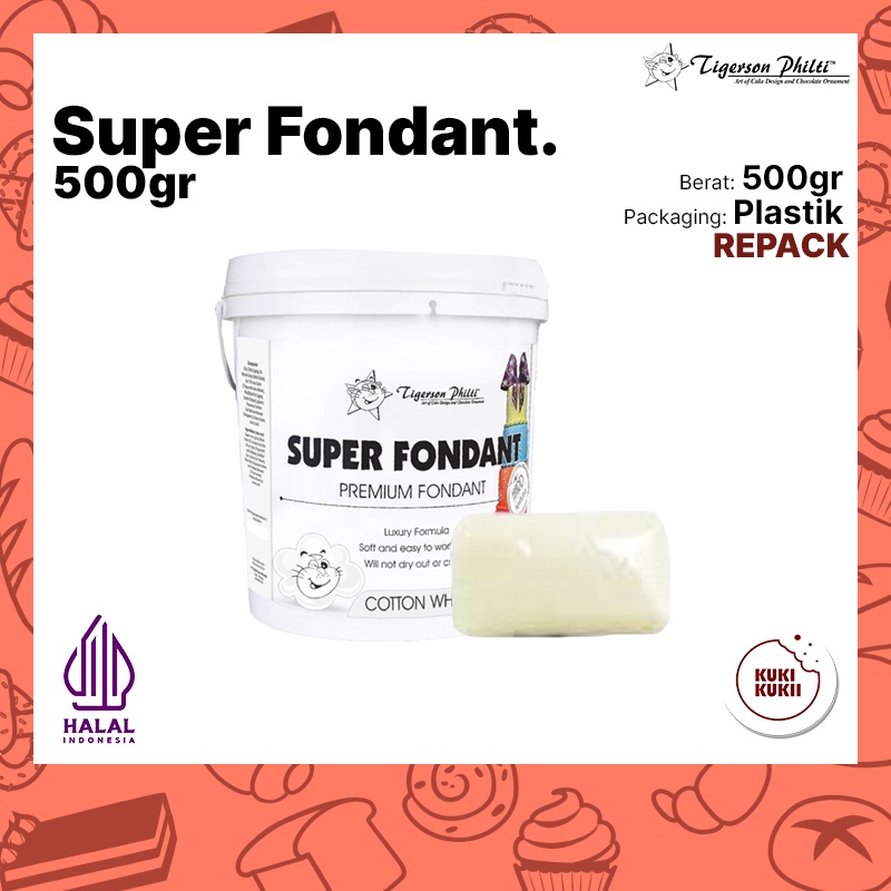 

Super Fondant Putih Cotton White 500gr (Repack) | Tigerson Philti Super Fondant Cotton White 500 gram