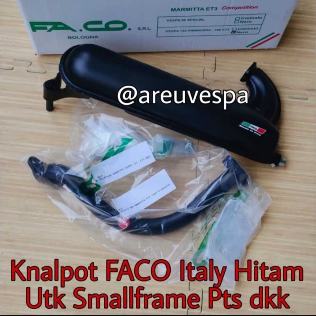 Knalpot Faco warna Hitam utk Smallframe, Pts, dkk