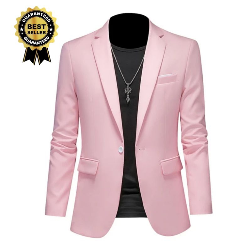 JAS BLAZER PRIA WARNA PINK - set jas pria warna pink
