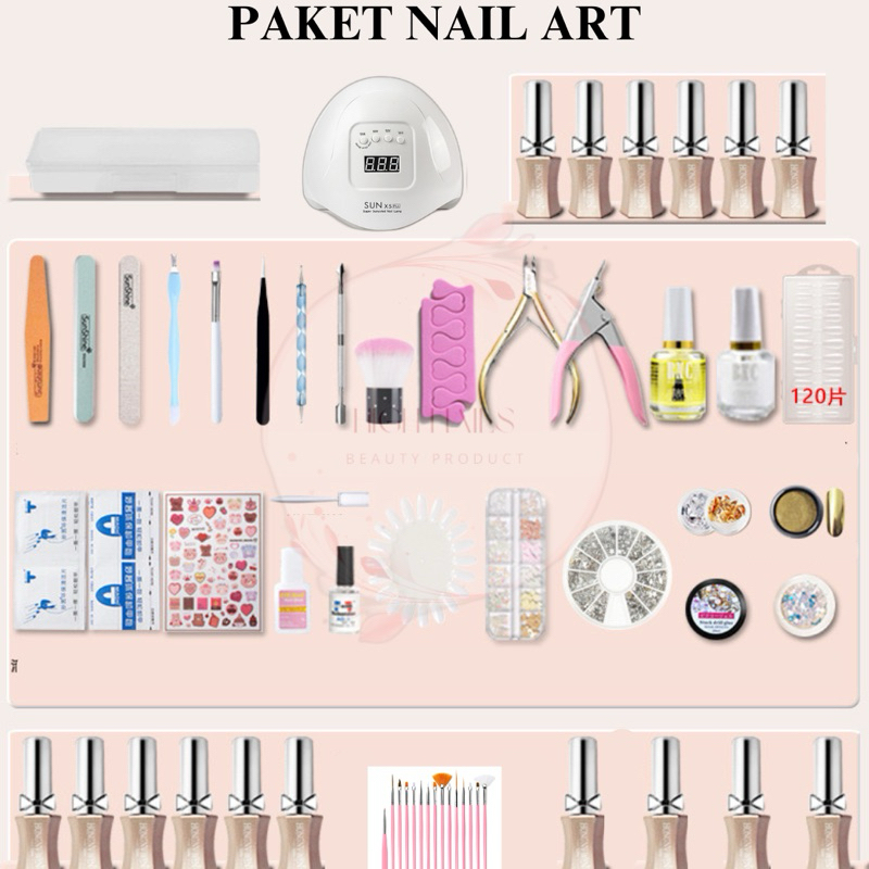 Paket Nail Art Lengkap / Usaha Nail Art / Gel Polish