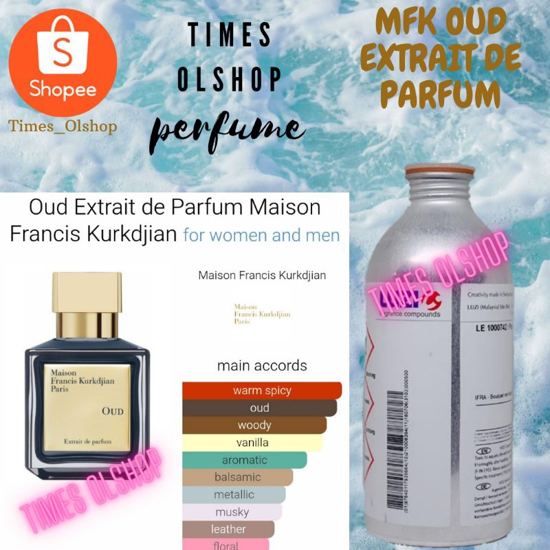 Parfum refill isi ulang Luzi MFK OUD Extrait De Parfum botol 50ml
