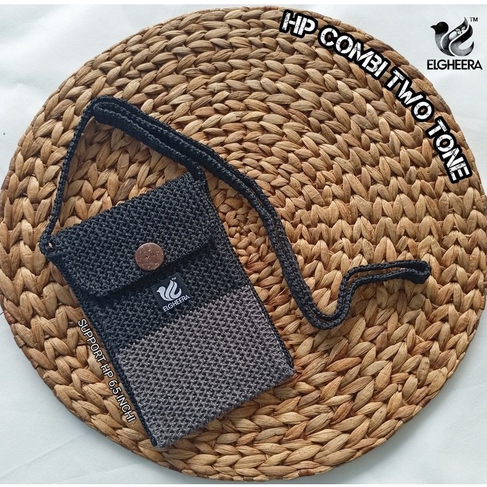 Paling Bagus Tas HP Rajut Two Color  Tas Hp Polet