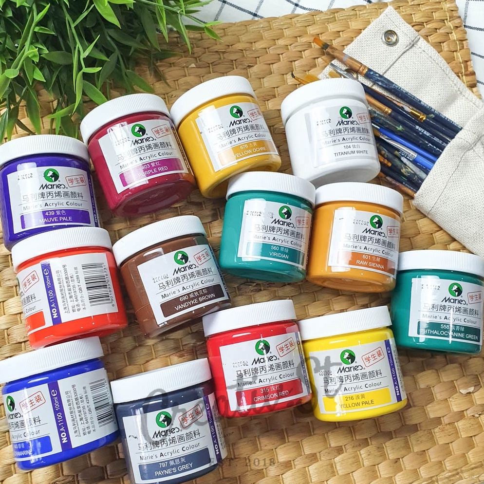 

Suplier1st Maries Acrylic Paint 1 ml Acrylic Colour Satuan Cat Lukis Akrilik